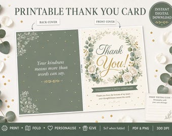 Printable Thank You Card