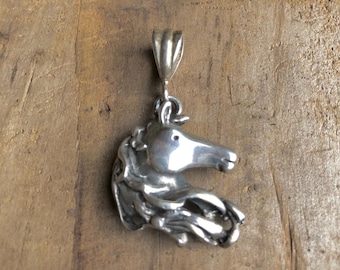 Horse Pendant, Sterling Silver Horse Pendant, Horse Jewelry, Horse Gift, Handmade Horse Pendant