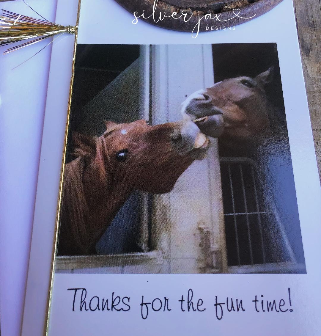 Thank You Greeting Card - Horse Photo Greeting Card - Animal Thank You ...