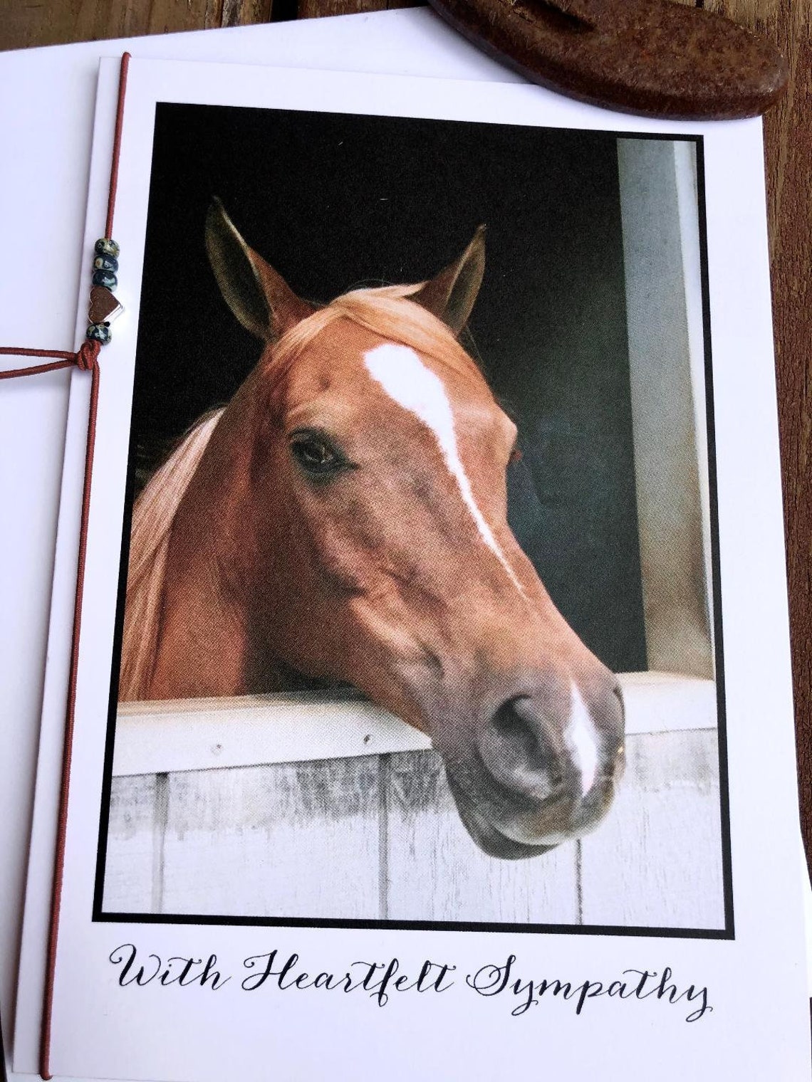 Horse Sympathy Card Pet Sympathy Card Horse Photo Card Etsy