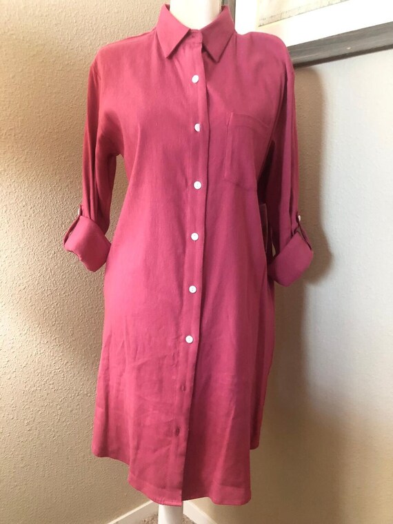 linen puff sleeve dress NORA puff sleeve linen dress main image 1