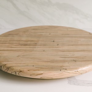 Ambrosia Maple Wood Lazy Susan, Rustic Kitchen Turntable, Mother's Day Gift image 5