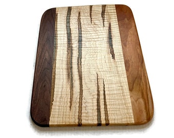 Large Rectangle Multi Wood Cutting Board, Wooden Maple Chopping Board, Gift for Mom