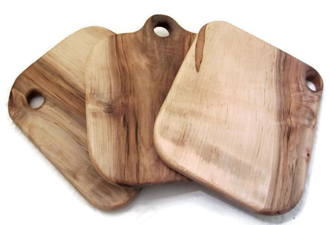 Square Maple Wood Cutting Board With Handle Solid Rustic Serving Board Modern Handmade Charcuterie Plate Etsy UK