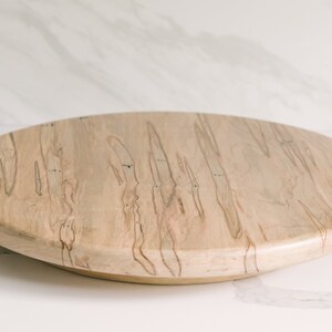 Ambrosia Maple Wood Lazy Susan, Rustic Kitchen Turntable, Mother's Day Gift image 6
