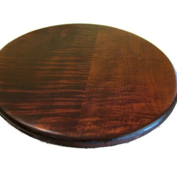 Custom Round Wood Table Top Disc, Cherry Finish Cafe Table Top, Cherry Dining Furniture, Wooden Centerpiece