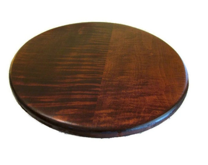 Round Wood Table Top Disc Cherry Finish Table Top Etsy