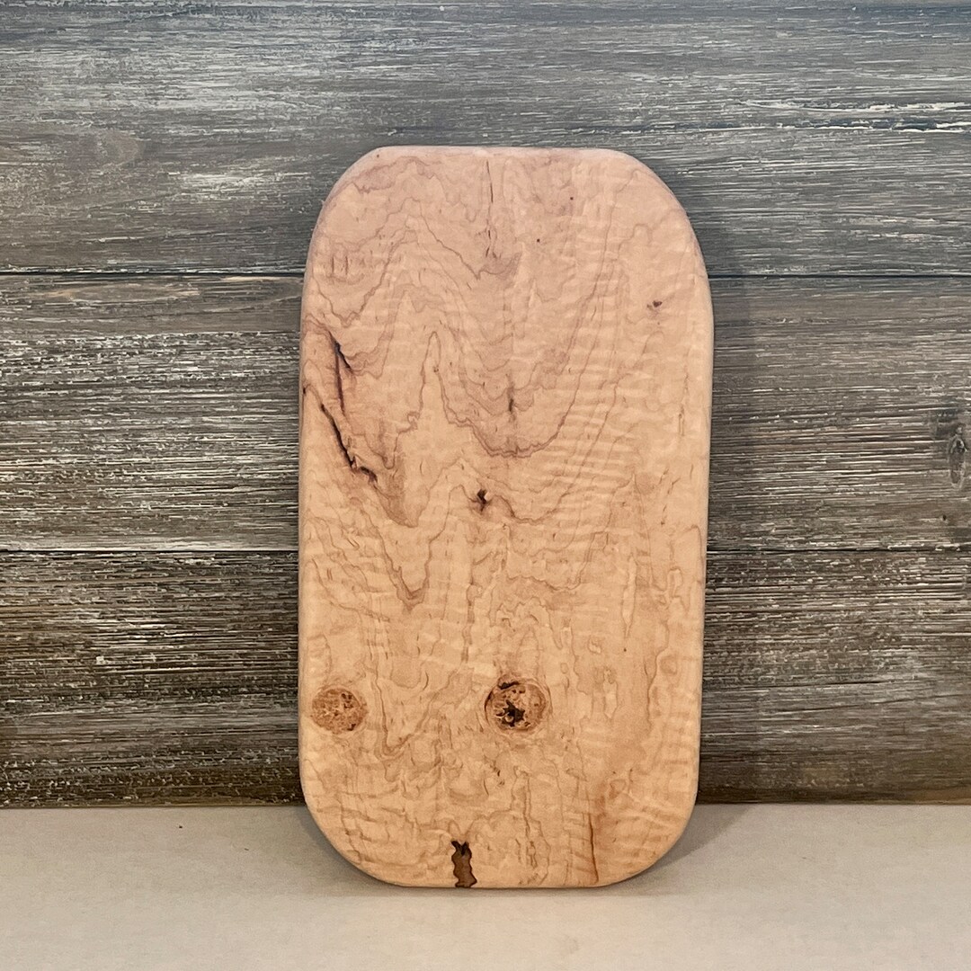 Rustic Maple Wood Cutting Board Riser, Pedestal Display Board, Coffee