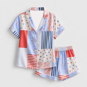 Pastel Satin Striped Pajama Apparel, Multicolor Linear Pattern Sleeve Loungewear Sleepwear Collection Clothing