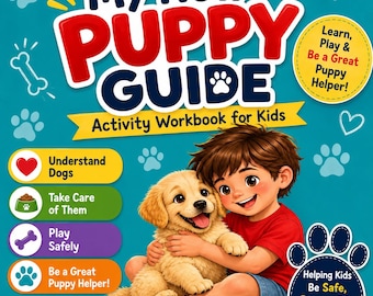 My New Puppy Guide for Kids | Puppy Training Activity Book | Dog Care Workbook | Printable Pet Responsibility Guide