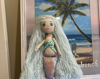 Shelly- Mermaid rag doll