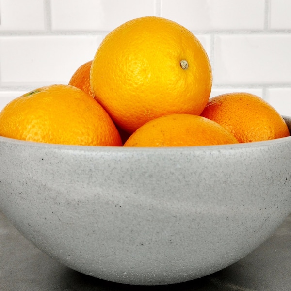 Concrete Bowl, Small Grey Fruit Bowl, Kitchen Bowl, Modern Kitchen Decor, Kitchen Table Decor, Centerpiece, Decorative Bowl, Cool Gift Idea