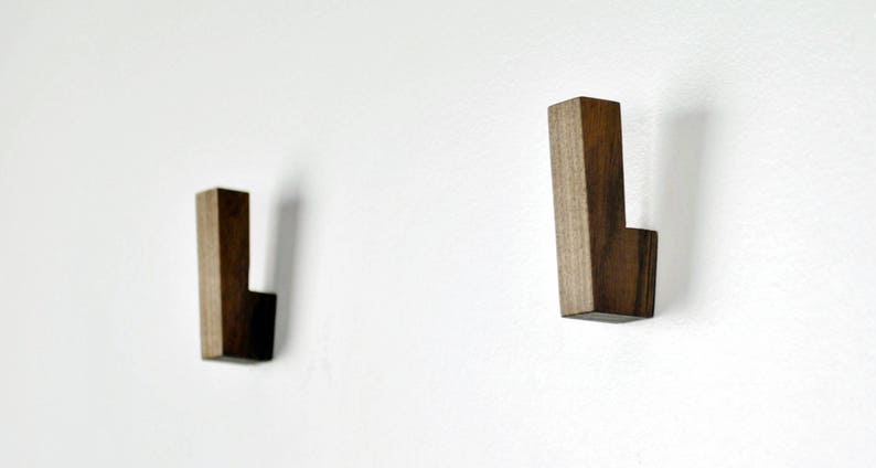 Walnut Wall Hooks Decorative Wooden Coat Hook Modern Decor Pegs Entryway
