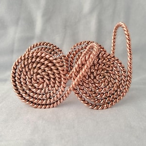 Bague spirale en cuivre pur - Bijou énergétique fait main pour la méditation - Disque vortex en spirale