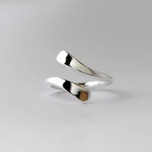 925 sterlingzilveren wikkelring - minimalistische duimring - verstelbare sieraden - cadeau voor haar