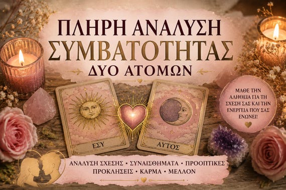 Ανάλυση Συμβατότητας Σχέσης | Relationship Compatibility Analysis | Παράδοση σε 24-48 ώρες | Stella Taro (PDF)