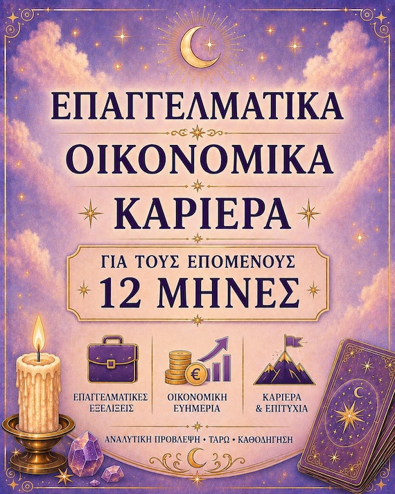 Επαγγελματικά, Οικονομικά  Καριέρα — Οι Επόμενοι 12 Μήνες | Career, Finances  Professional Life — The Next 12 Months by Stella Tarot