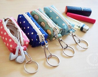 100 FABRICS CHOICE Earbuds pouch, iphone earbuds holder, iphone earbud pouch. earbuds pouch, earbud organizer