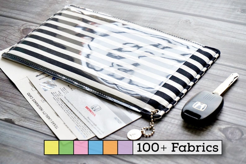 Car registration holder case Clear pocket sleeve for vehicle Etsy