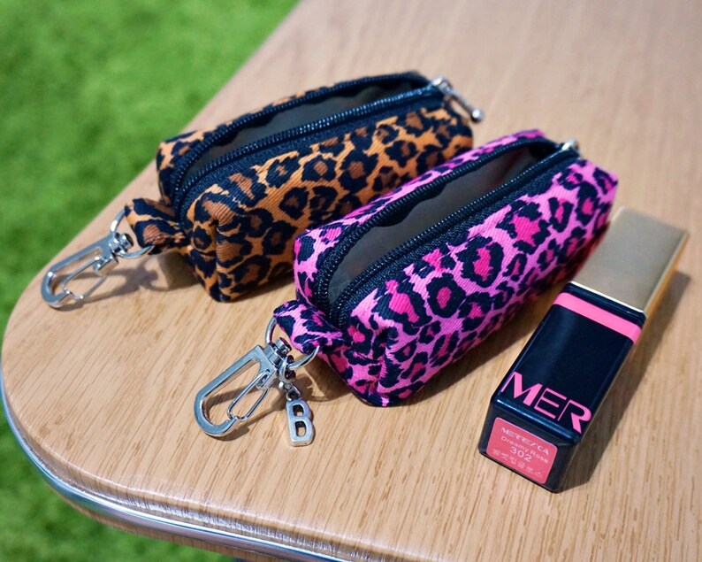 Small items Thumb drive small case for keychain keyring Small boxy pouch for USB drive Blue and black galaxy mini boxy pouch with clasp