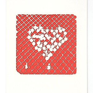 Chain Link Locks Heart Laser Cut wenskaart, ideaal voor Valentijnsdag of op elk gewenst moment