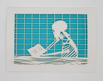Calavera reading a Book