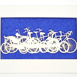 A group of Bicycles for bike lovers,  Laser Cut Greeting Card