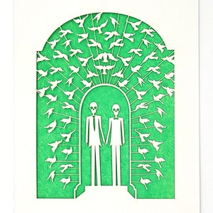 Bräutigam und Bräutigam calaveras in der Liebe, Liebe ist Liebe, Glückwünsche an das besondere Paar, Gay love, Happiness for all, LBTQ love