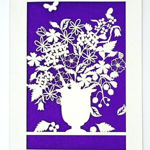 Vase de fleurs, carte découpée au laser, Fleurs qui durent, idéales pour l’anniversaire, la sympathie, l’amour, l’amitié, juste parce que, la peinture de nature morte