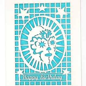 Feliz cumpleaños de Luchador, deseos de cumpleaños de luchador en una tarjeta de felicitación láser