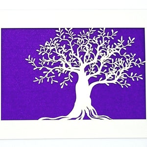 Olivier, carte de voeux pour toutes les raisons, carte de voeux découpée au laser, symbole de paix et d'amitié, Mère Nature
