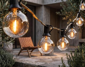 Outdoor G40 Fairy String Lights 30M Patio Garden Wedding Party Decor Vintage Bulbs