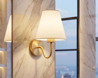 Modern Fabric Wall Sconce, Retro Bedside Lamp, Loft Wall Light Fixture