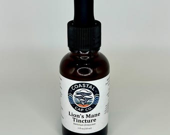 Lion’s Mane Mushroom Tincture Dual Extract 1oz Small Batch Fruiting Body