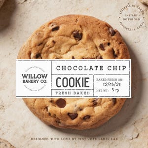 Rustic Cookie Label Template