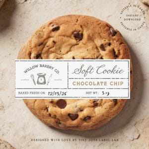 Rustic Cookie Label Template