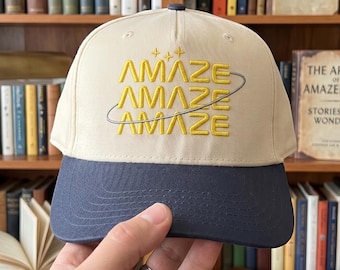 Embroidered Amaze Amaze Amaze Cap, Vintage Washed Cap, Andy Weir Fan Gift, Project Hail Mary Rocky Inspire, Funny Space Hat, Book Lover Gift