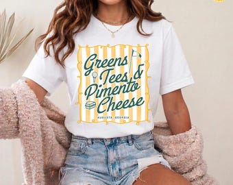 Greens Tees Pimento Cheese T-Shirt, Golf Lover Gift, Augusta Georgia Golf Tee, Vintage Golf Shirt, Retro Inspired Golf Tee, Golf Club Tee