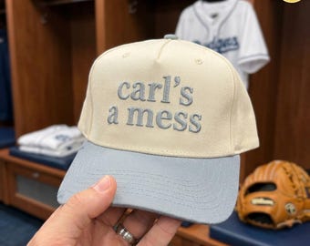 Embroidered Carls a Mess Two-Tone Cap, Funny Reality Show Quote Baseball Hat, Hamptons Weekend Cotton Cap, Funny Summer Baseball Cap
