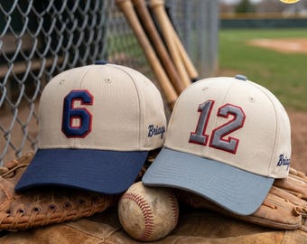 Embroidered Baseball Number Custom Cap, Player Number Gift, Game Day Cap, Custom Softball Cap, Sports Number Hat, Personalized Sport Mom Hat