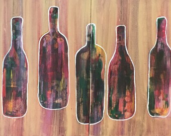 Abstract Wine Bottles