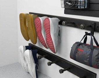 Zapatero de latón para pared / Organizador de entrada, almacenamiento para recibidor, apartamento o casa