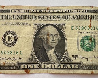Rare 1963 A Series dollar Bill - Collectible Addition to Your Collection