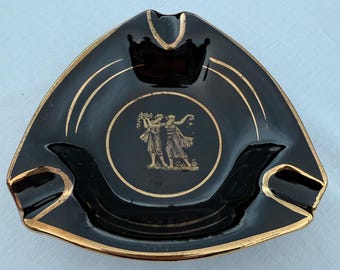 Vintage Greek Ashtray: 24K Gold Handmade Collectible - Etsy