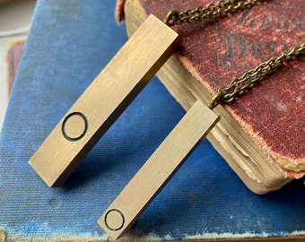 Vintage Retro Letterpress Necklace  - Decimal Point/ Dot/ Period - Various Sizes available