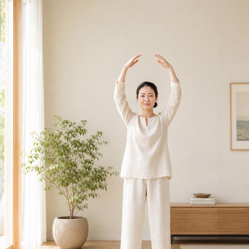 Qigong Exercises Chart & Guide PDF, Ba Duan Jin Eight Brocades, Morning Routine + Guided Audio, Printable image 5