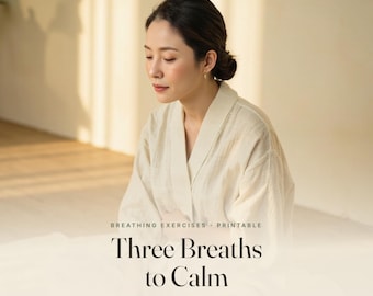 Breathing Exercises Printable PDF for Anxiety & Stress Relief, Daoist Calm Breathing Techniques, Box and 4-7-8, Nervous System Reset
