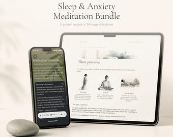 Schlafangst Meditation Bundle, Tiefschlaf & Ruhe Geführte Audio MP3, Geführte Meditation Download