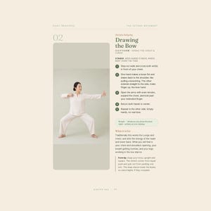 Qigong Exercises Chart & Guide PDF, Ba Duan Jin Eight Brocades, Morning Routine + Guided Audio, Printable image 4