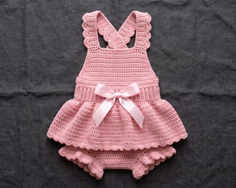 Crochet Ruffle Romper Pattern PDF | Baby Girl Romper Crochet Pattern | Newborn Ruffle Outfit | Digital Download | Baby Shower Gift